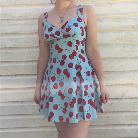 SOLD Pinup Style Cherry Dress - Picture 2 of 7